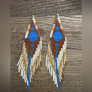 Beaded geometric earrings